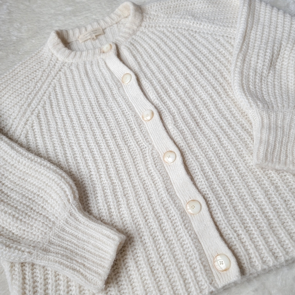 (sold) Sezane Emile Alpaca + Wool π¦ π Knit Cardigan in Ecru MEDIUM - Picture 3 of 8